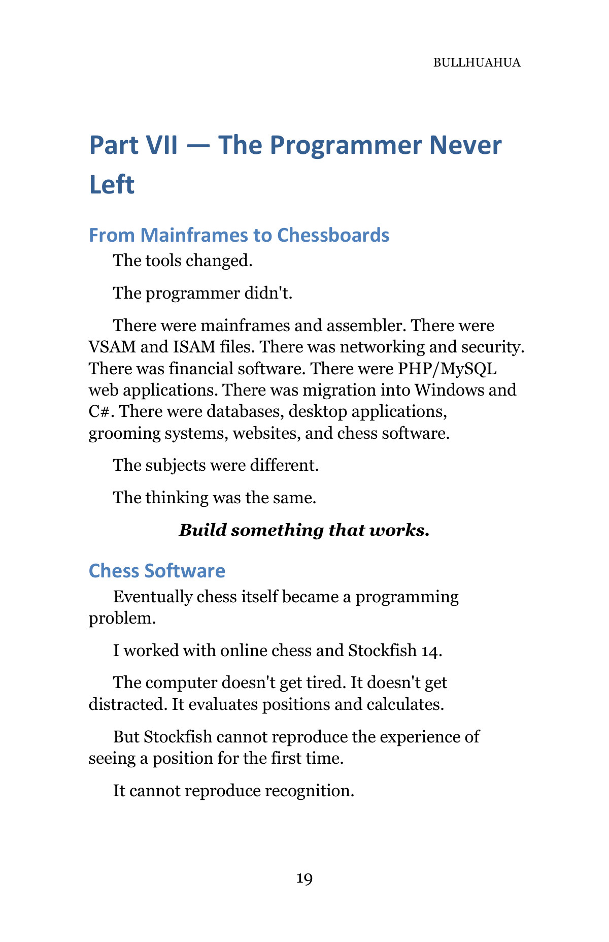 BULLHUAHUA — A Life in Chess — Page 19