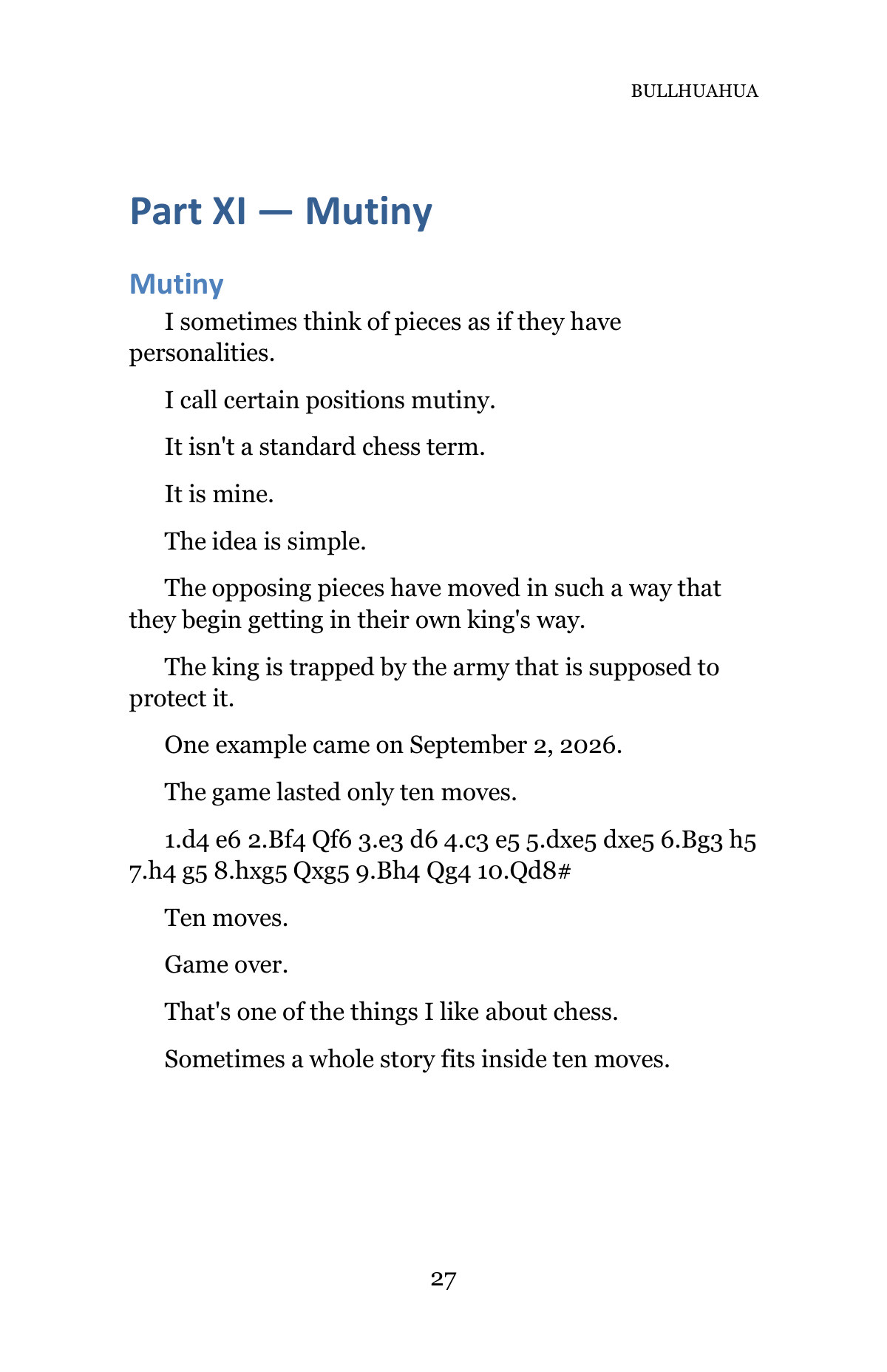 BULLHUAHUA — A Life in Chess — Page 27